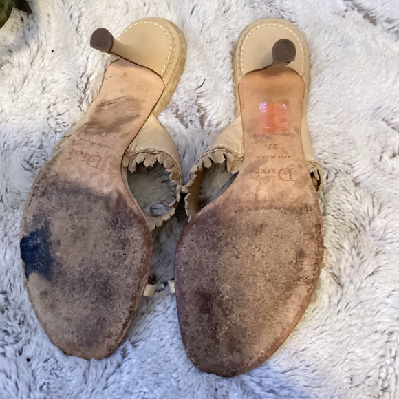 DIOR BEIGE SLIP ON SANDAL SIZE 37(6.5) 1277 - Picture 7 of 7